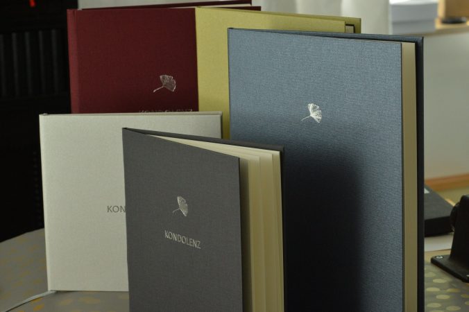 Kondolenzbücher Farbübersicht, Teschner Werkraum Berlin, Baruther Akzidenzen, Ulrich Teschner